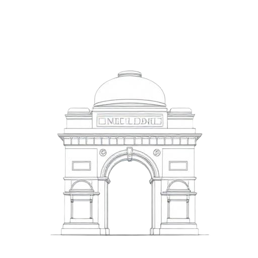 India Gate line illustration