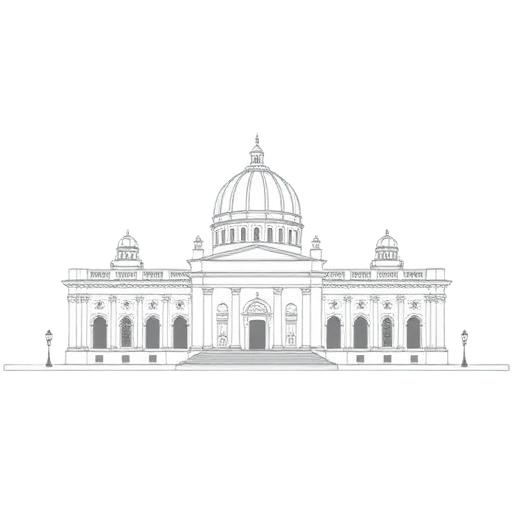 Vidhana Soudha line illustration
